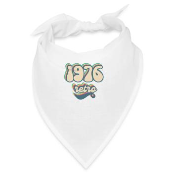 1976 Retro Geschenkidee - Bandana - Weiß - Vorne