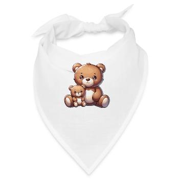 Niedliche Bärchen Familie - Bandana - Weiß - Vorne