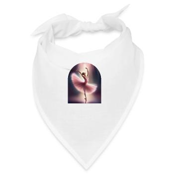 Eine Ballerina in einem rosa Tutu - Bandana - Weiß - Vorne