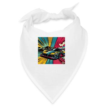 GT Fahrzeug Popart - Bandana - Weiß - Vorne