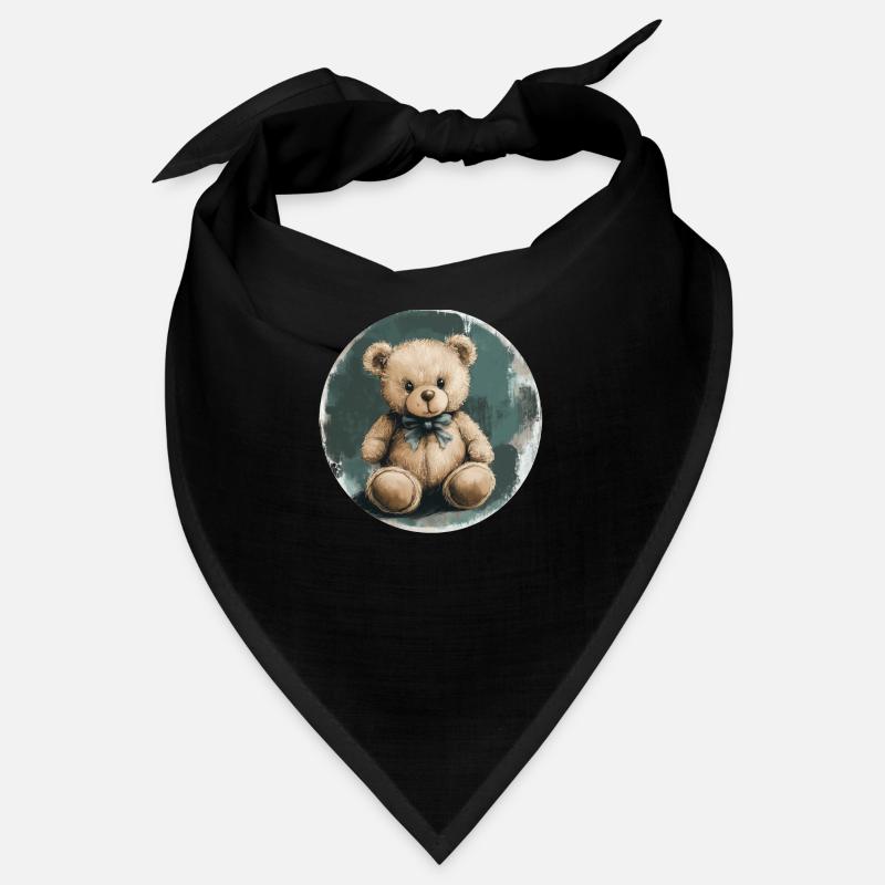 Elegant teddy bear: Cuddly nostalgia! Bandana