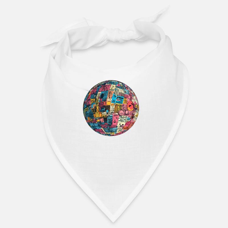 Retro-Future Sphere: Technicolor Vision! - Bandana - Weiß