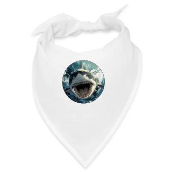 Angriff der Tiefe: Das ultimative Raubtier! - Bandana - Weiß - Vorne