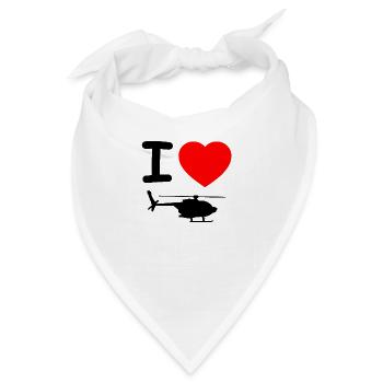 Hubschrauber - Bandana - Weiß - Vorne