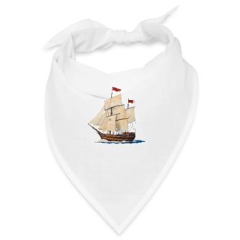Unter weißem Segeln in Richtung Abendsonne - Bandana - Weiß - Vorne