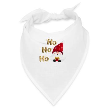 Ho ho ho with Santa - Bandana - Weiß - Vorne