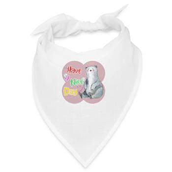 Have a nice day white - Bandana - Weiß - Vorne