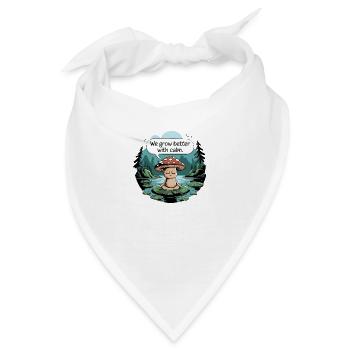 Mit Ruhe wachsen wir besser - Bandana - Weiß - Vorne