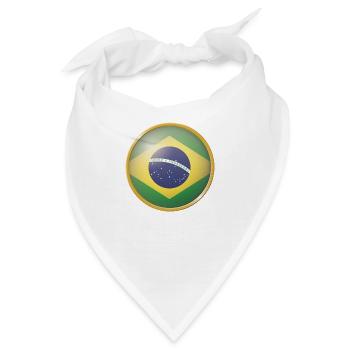 Brasilien Emblem - Bandana - Weiß - Vorne