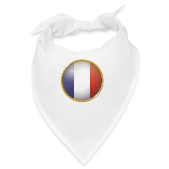 Frankreich Emblem - Bandana - Weiß - Vorne