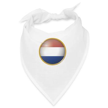 Niederlande Emblem - Bandana - Weiß - Vorne