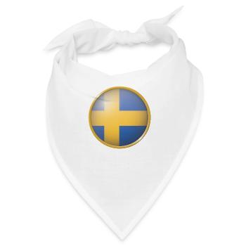 Schweden Emblem - Bandana - Weiß - Vorne
