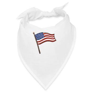 usa fahne - Bandana - Weiß - Vorne