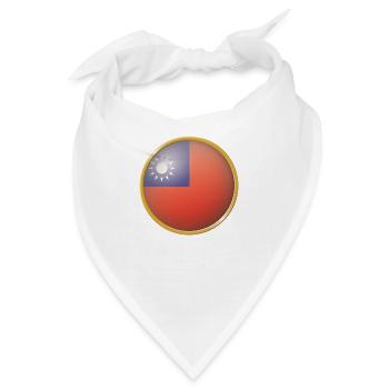 Taiwan Emblem - Bandana - Weiß - Vorne