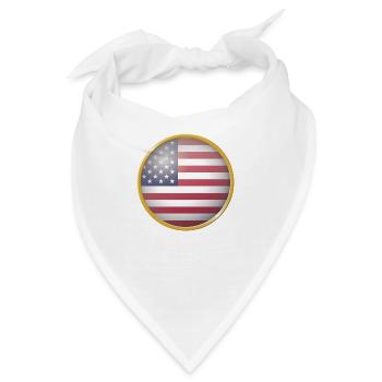 USA Emblem - Bandana - Weiß - Vorne