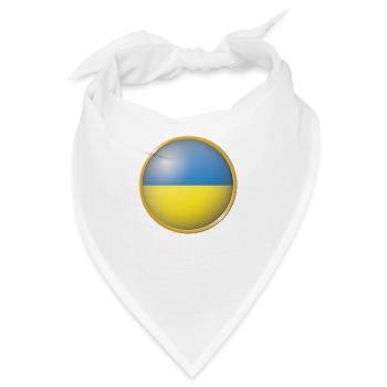 Ukraine Emblem - Bandana - Weiß - Vorne