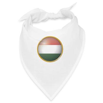 Ungarn Emblem - Bandana - Weiß - Vorne