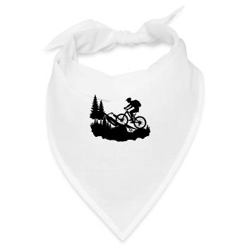 Lustiges Mountainbike - Bandana - Weiß - Vorne