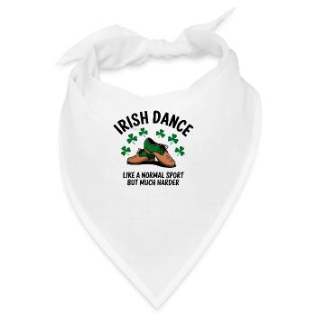 Harte Arbeit im Irish Dance - Bandana - Weiß - Vorne