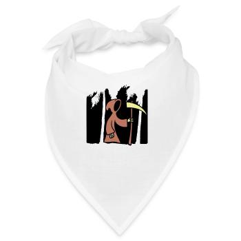 Tot Sensenmann Sense Tod Kutte Cartoon Lustig Cool - Bandana - Weiß - Vorne