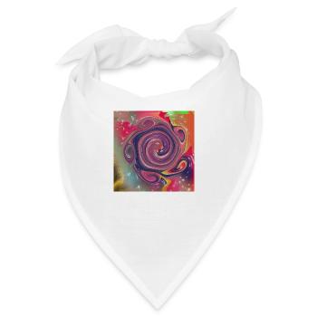 Abstrakte Mustern mit verschiedenen Farben - Bandana - Weiß - Vorne