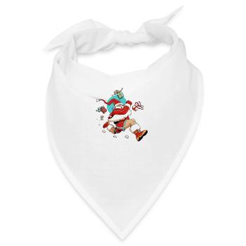 Läufer Weihnachtsmann - Bandana - Weiß - Vorne