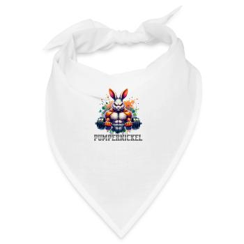 Pumpernickel Gym Training lustig - Bandana - Weiß - Vorne