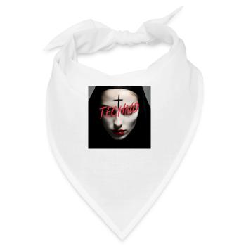 Satanic Techno Nun - Rave Design - Bandana - Weiß - Vorne