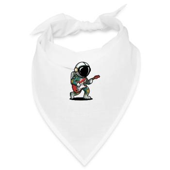 Spaceman spielt Gitarre - Bandana - Weiß - Vorne