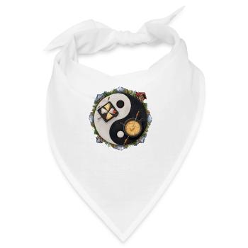 Yin Yang alpin - Bandana - Weiß - Vorne