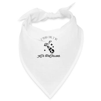 I Can't I Have Interstellar Nap - Humor - Bandana - Weiß - Vorne