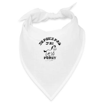 Ich kann nicht, ich habe Pony - Bandana - Weiß - Vorne
