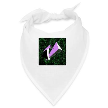 Violette Fantasiefigur auf grünem Hintergrund - Bandana - Weiß - Vorne