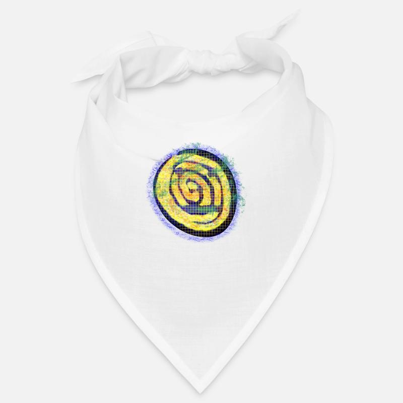 Spirale créative jaune à carreaux Bandana