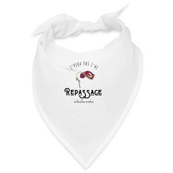 Ich kann totes Laub nicht bügeln - Bandana - Weiß - Vorne
