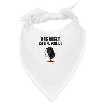 DIE WELT IST EINE SCHEIBE - EISHOCKEY - ERDE - Bandana - Weiß - Vorne