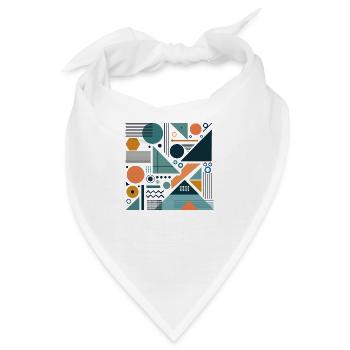 Geometrische Abstraktionen - Bandana - Weiß - Vorne