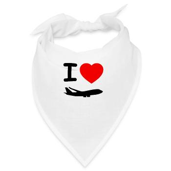 Flugzeuge - Bandana - Weiß - Vorne