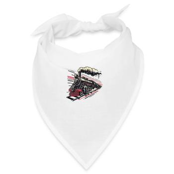 Dampflok Zug Modeleisenbahn - Bandana - Weiß - Vorne
