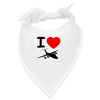 Flugzeug - Bandana - Weiß - Vorne