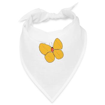 Ein Gelber Schmetterling - Bandana - Weiß - Vorne