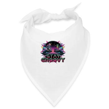 Stay groovy - Bandana - Weiß - Vorne