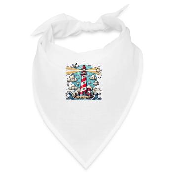 Lighthouse Leuchtturm - Bandana - Weiß - Vorne
