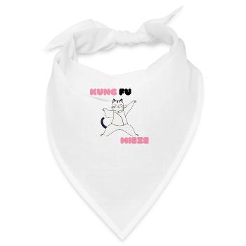 Kung Fu Miezekatze - Bandana - Weiß - Vorne