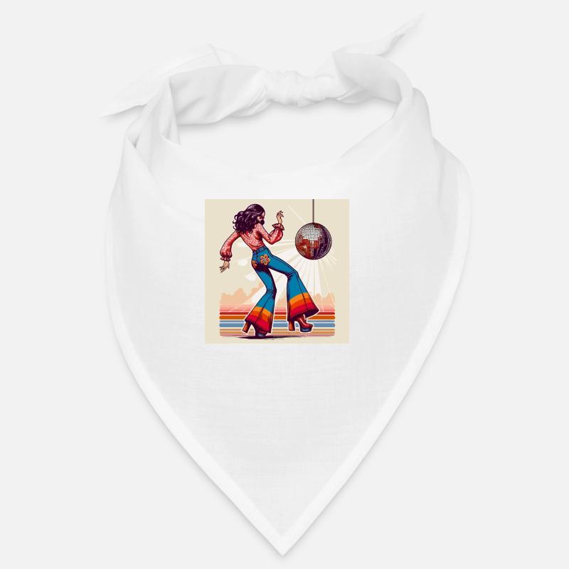 Discothèque rétro - Bandana - blanc