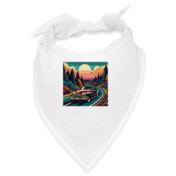 Eine Reise durch einen malerischen Wald - Bandana - Weiß - Vorne