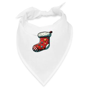 Socke Weihnachtssocke - Bandana - Weiß - Vorne