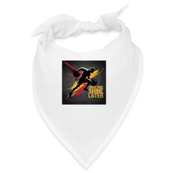 Jetzt schwitzen, später glänzen - Bandana - Weiß - Vorne