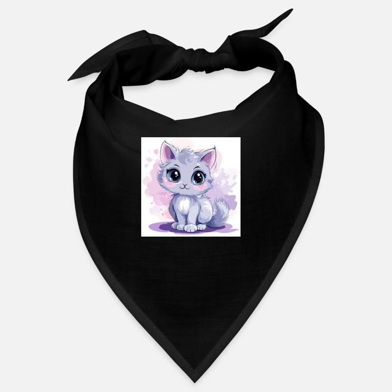 Chat mignon Anime avec de grands yeux Bandana