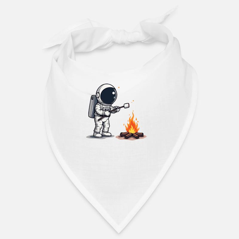 Astronaut roasting marshmallow at campfire Bandana